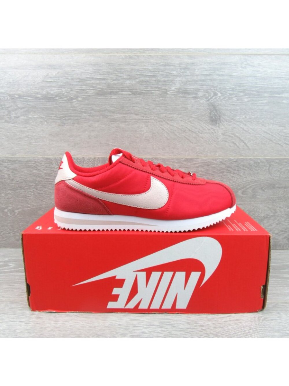 Nike Cortez Textile Womens Size 8 University Red White Sneakers NEW - Picture 2 of 13